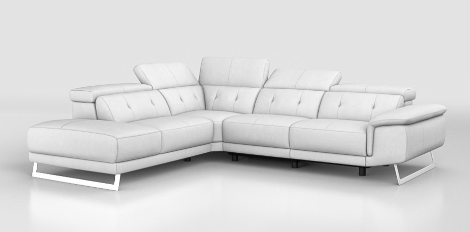 Carasco - middle corner sofa with 1 electric recliner - left peninsula